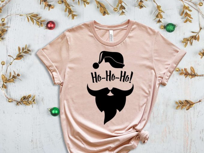 Ho Ho Ho T-Shirt, Funny Santa Shirt, Christmas Shirts, Christmas Gift Ideas, Santa Beard Shirt, Santa Ho Ho Ho Tees, Santa Claus Graphic Tee 4