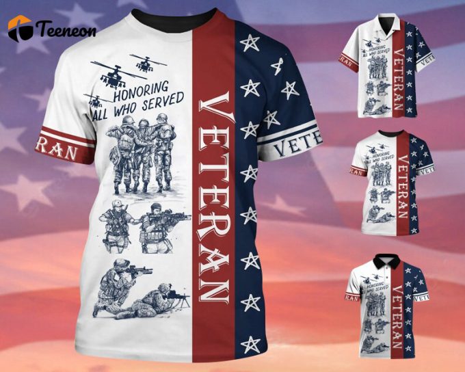 Honoring All Who Served T-Shirt, All Who Served Polo Shirt, Honoring Tshirts, Honoring All Who Served Hawaii Shirt, Military Shirts 1