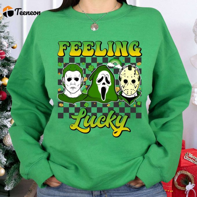 Horror Movies Happy Patrick S Day Shirt - Scream Michael Myers St Patrick S Day Tee 1