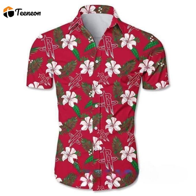 Houston Rockets Sketll Hawaiian Shirt Gift For Men And Women 1