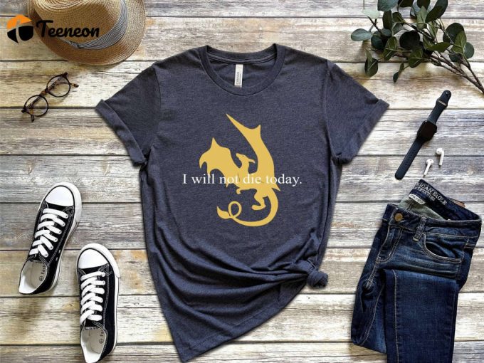 Shop The Trendiest: I Will Not Die Today Shirt Fourth Wing Shirt Basgiath War College Riders Quadrant Fly Or Die Shirt Reading Gifts Fantasy Book Shirts! 1