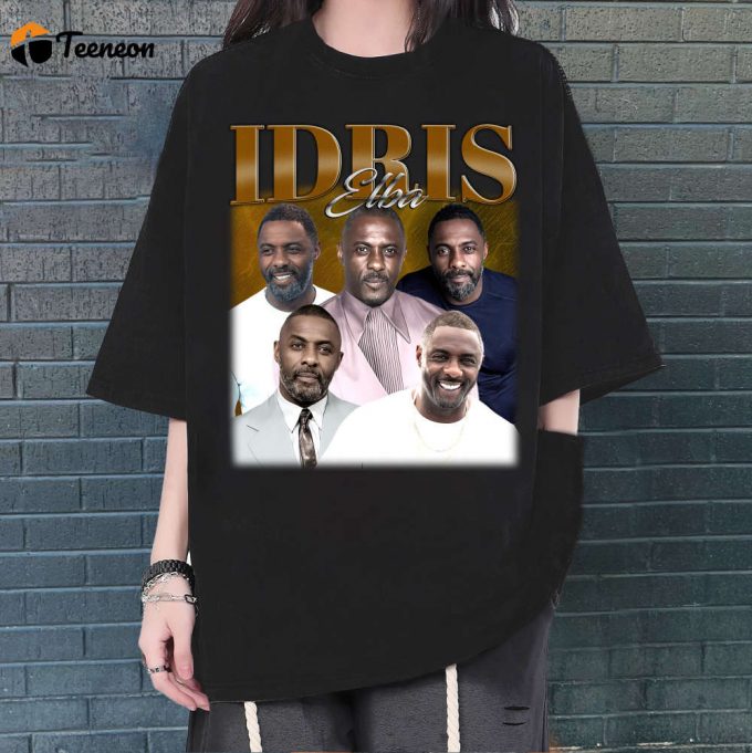 Idris Elba T-Shirt, Idris Elba T-Shirt, Idris Elba Unisex, Unisex T-Shirt, Hip Hop Graphic, Trendy T-Shirt, Retro T-Shirt 1