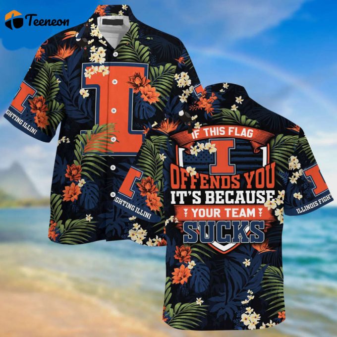 Illinois Fighting Illini Hawaii Shirt Gift For Men And Women 1