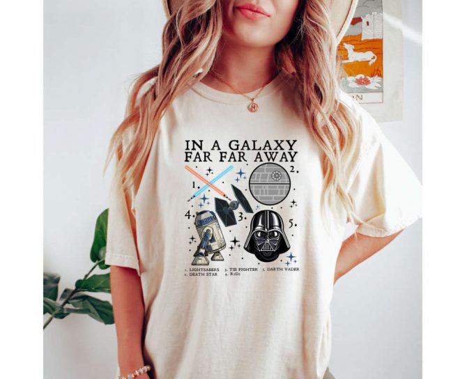 Galaxy Far Far Away Shirt: Light Sabers Death Star Tie Fighter Gifts 2024 Walt Disney World 3