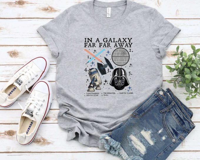 Galaxy Far Far Away Shirt: Light Sabers Death Star Tie Fighter Gifts 2024 Walt Disney World 4