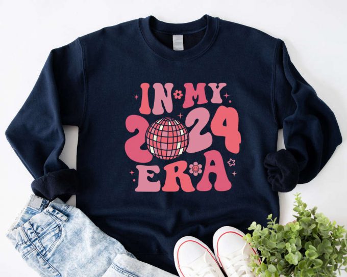 Hello 2024 Shirt New Years Sweatshirt 2024 Mirror Disco Ball Sweater 3