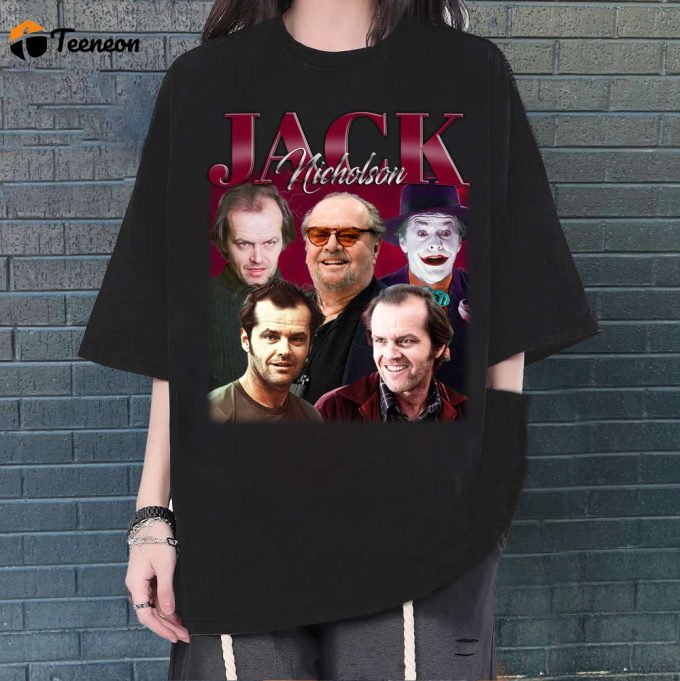 Jack Nicholson T-Shirt, Jack Nicholson Shirt, Jack Nicholson Unisex, Unisex T-Shirt, Hip Hop Graphic, Trendy T-Shirt, Retro T-Shirt 1