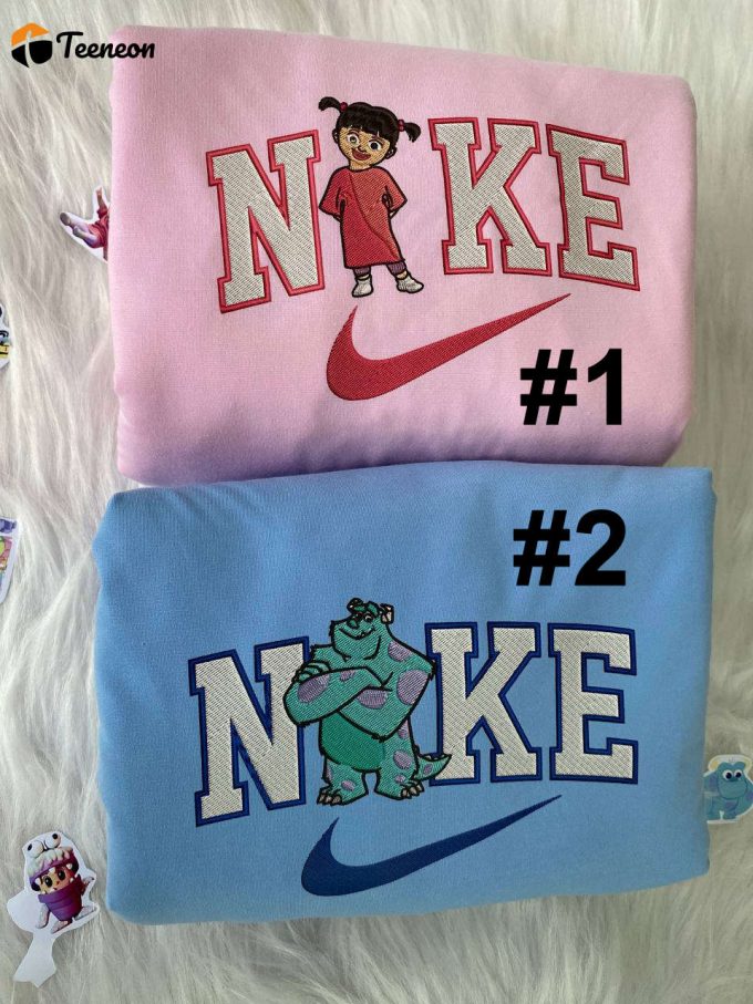 James Sullivan And Boo Monsters Disney Nike Embroidered Sweatshirts 1