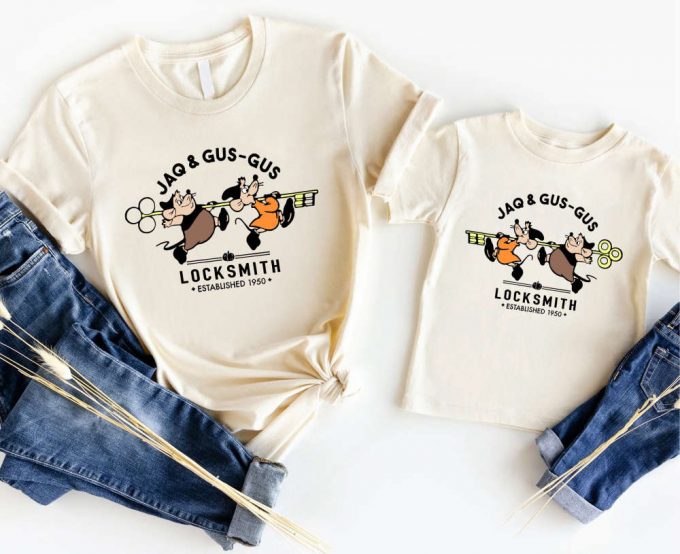 Jaq And Gus Gus Locksmith Shirt - Disney Cinderella Mice Shirt For Disneyland Trip - Disney Family Shirt 2