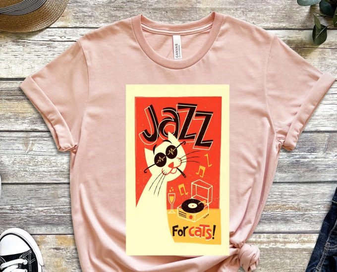 Jazz For Cats, Cat Shirt, Kitty Shirt, Jazz Shirt, Cool Music Tee, Real Music Shirt, Musician Shirt, Album Shirt, Unisex Shirt 2