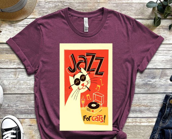 Jazz For Cats, Cat Shirt, Kitty Shirt, Jazz Shirt, Cool Music Tee, Real Music Shirt, Musician Shirt, Album Shirt, Unisex Shirt 3