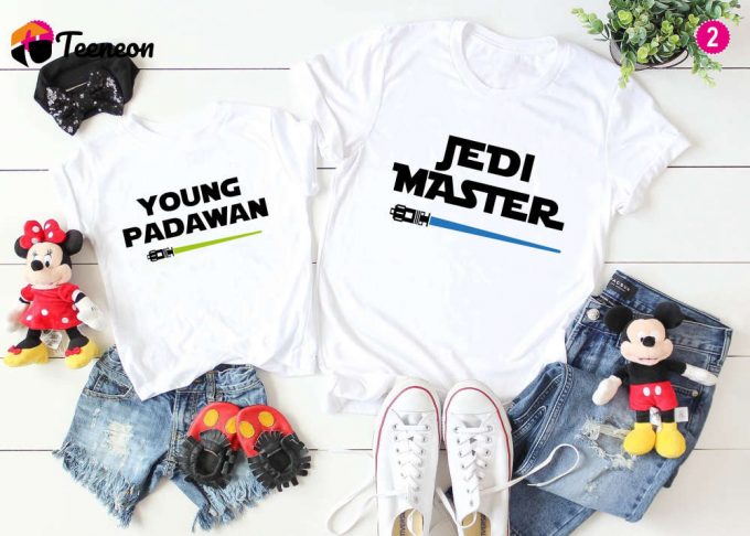 Jedi Master Young Padawan Shirts: Matching Star Wars T-Shirts For Dad Son &Amp;Amp; Baby 1