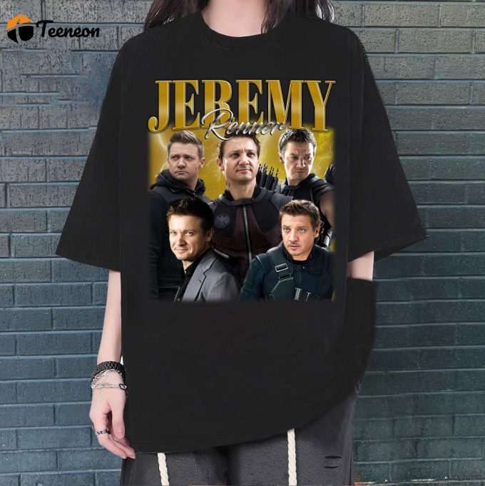 Jeremy Renner T-Shirt, Jeremy Renner Shirt, Jeremy Renner Tees, Hip Hop Graphic, Unisex Shirt, Bootleg Retro 90'S Fans, Trendy Shirt 1