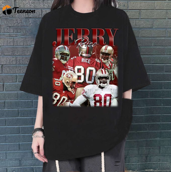 Jerry Rice T-Shirt, Jerry Rice Shirt, Jerry Rice Tees, Hip Hop Graphic, Unisex Shirt, Bootleg Retro 90'S Fans, Trendy Shirt 1