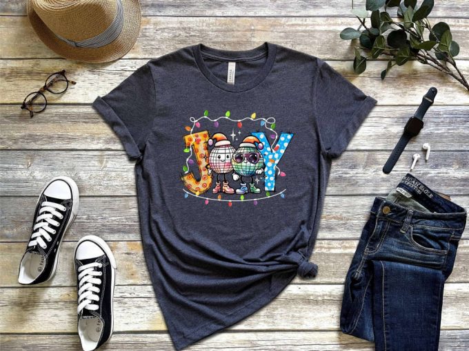 Get Ready To Party With Joy T-Shirt! Welcome 2024 In Style With Disco Ball &Amp; Retro Vibes – Perfect For Christmas &Amp; Xmas Parties (148 Characters)