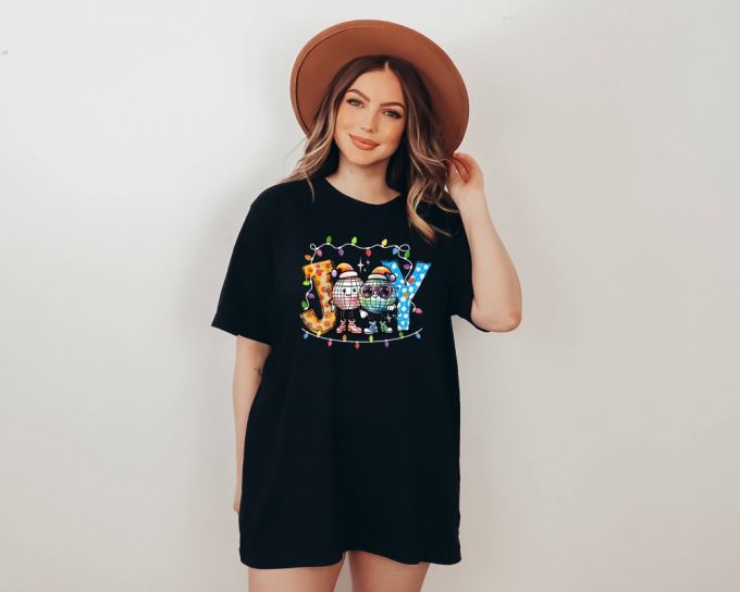 Get Ready To Party With Joy T-Shirt! Welcome 2024 In Style With Disco Ball &Amp; Retro Vibes – Perfect For Christmas &Amp; Xmas Parties (148 Characters)