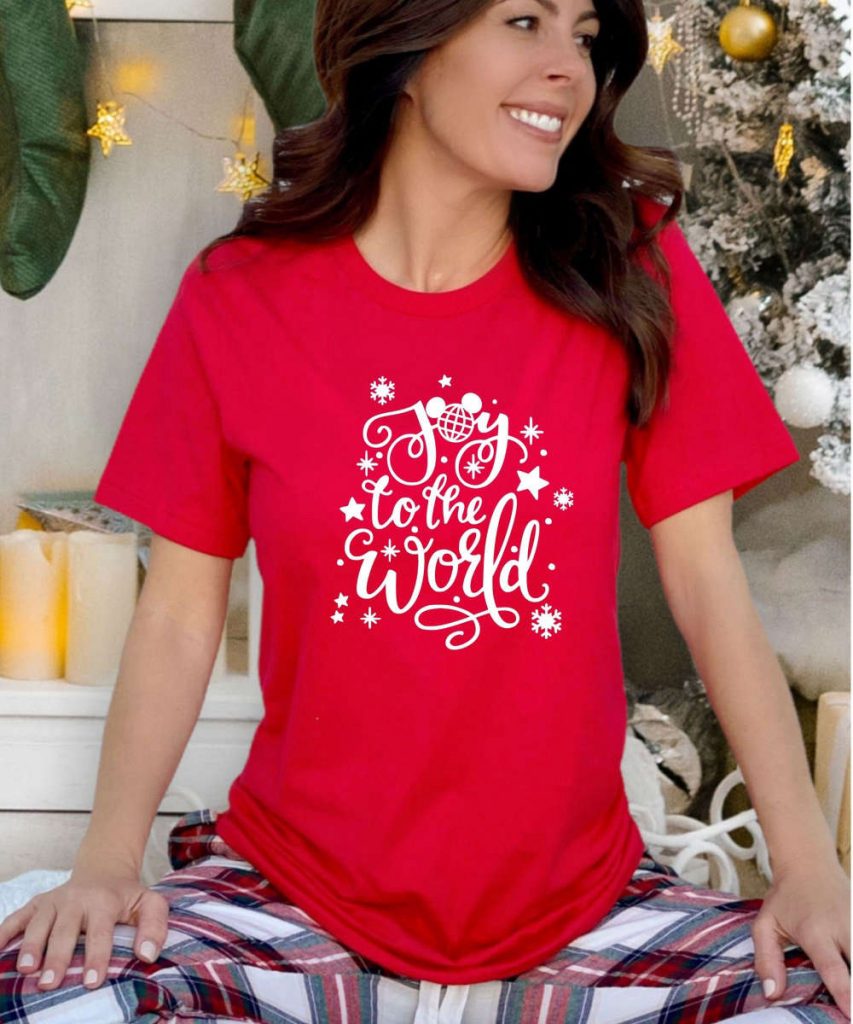 Joy To The World Tshirt, Fun Christmas T-Shirt, Cute Christmas Shirt, Unisex Family Christmas Tee, Christmas Gift For Her, Womens Xmas Shirt 7