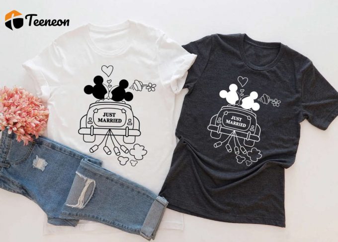 Magical Just Married Disney Shirt: Perfect Disneyland Wedding Gift For Bride And Groom Honeymoon And Disney Family