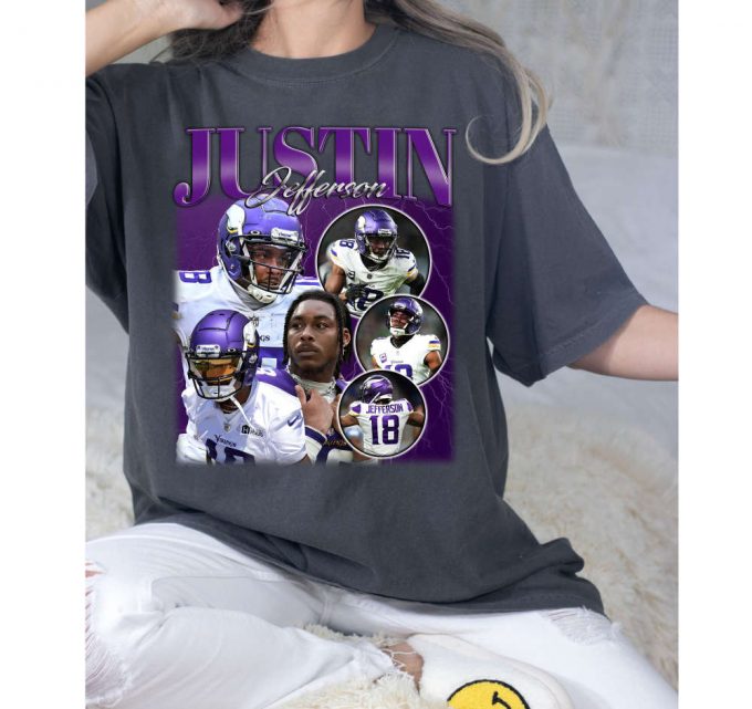 Justin Jefferson T-Shirt, Justin Jefferson Shirt, Justin Jefferson Unisex, Unisex T-Shirt, Hip Hop Graphic, Trendy T-Shirt, Retro T-Shirt 3