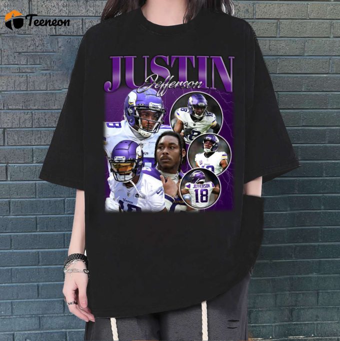 Justin Jefferson T-Shirt, Justin Jefferson Shirt, Justin Jefferson Unisex, Unisex T-Shirt, Hip Hop Graphic, Trendy T-Shirt, Retro T-Shirt 1