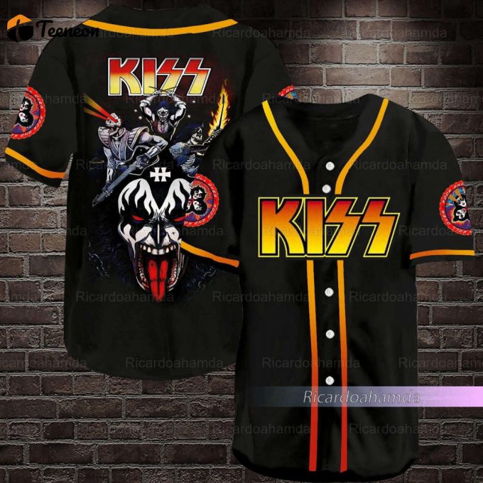 Kiss Band Baseball Jersey Gift For Men And Women 1