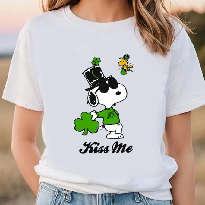Lucky Charm Snoopy T-Shirt: Celebrate St Patrick S Day With A Kiss Me Snoopy Design! 2