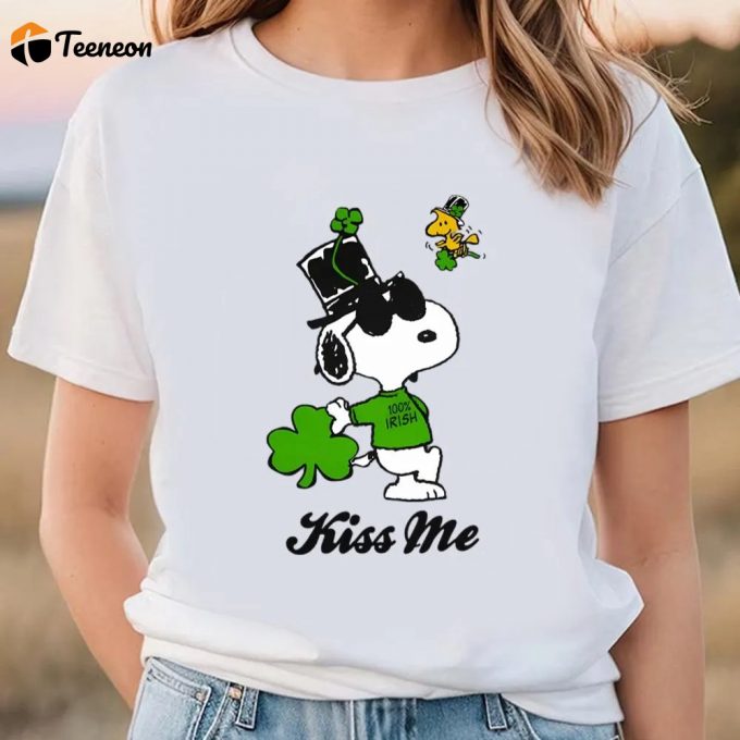 Lucky Charm Snoopy T-Shirt: Celebrate St Patrick S Day With A Kiss Me Snoopy Design! 1