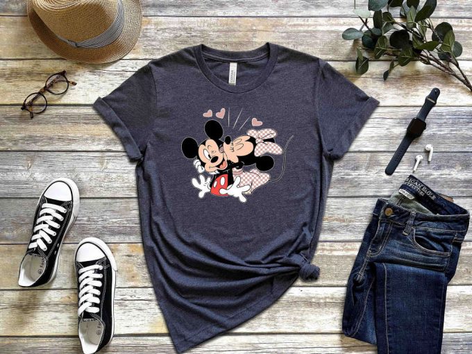 Spread The Love With Kiss Love And Disney Shirts - Perfect Valentine S Day Gift! Mickey &Amp; Minnie Cartoon Couple Shirts Happy Valentine S Day! 2
