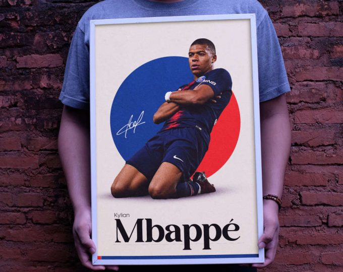 Kylian Mbappé Poster: Paris Saint Germain Soccer Gifts &Amp; Wall Art 7