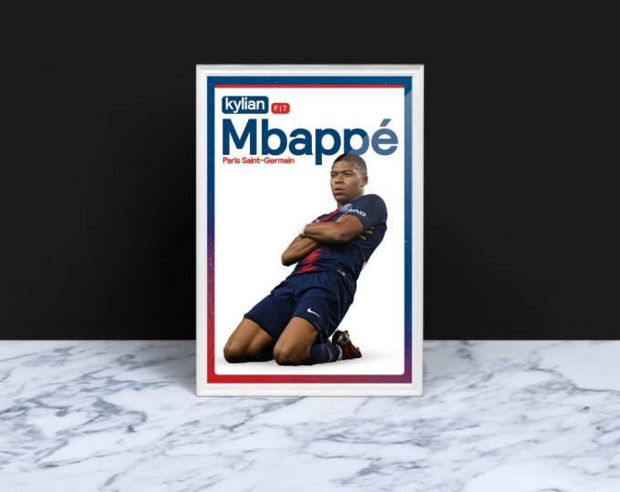 Kylian Mbappe Poster – Psg Football Star Soccer Gifts &Amp; Wall Art