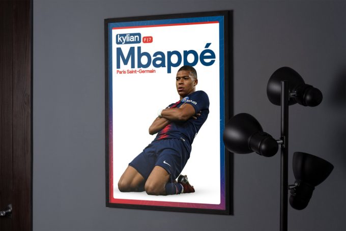 Kylian Mbappe Poster – Psg Football Star Soccer Gifts &Amp; Wall Art