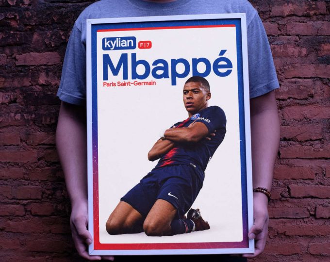 Kylian Mbappe Poster – Psg Football Star Soccer Gifts &Amp; Wall Art