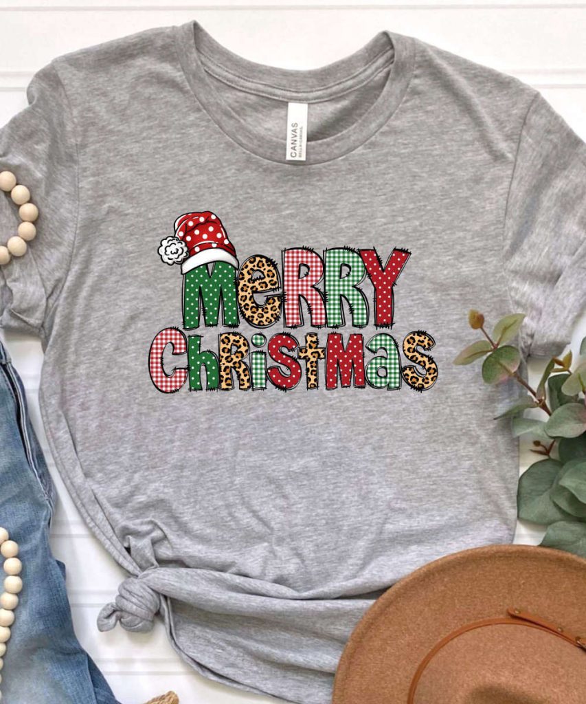 Leopard Merry Christmas Tshirt, Animal Print Christmas T-Shirt, Cheetah Print Christmas Shirt, Womens Christmas Tee, Christmas Gift For Her 9