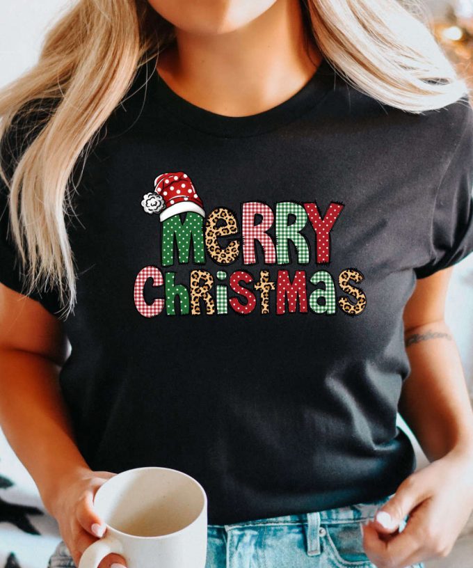 Leopard Merry Christmas Tshirt, Animal Print Christmas T-Shirt, Cheetah Print Christmas Shirt, Womens Christmas Tee, Christmas Gift For Her 4