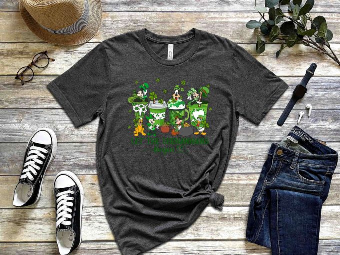 Let The Shenanigans Began T-Shirt, Mickey And Friends, St Patrick'S Day Shirt, Funny Irish Shirt, Cartoon Shirt, Retro Irish Day Tee 2