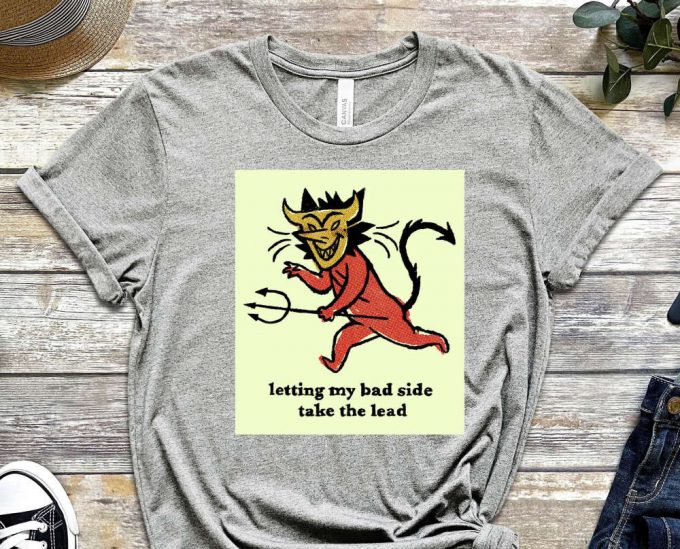 Letting My Bed Side Take The Lead Shirt, Evil Side Shirt, Different But Great Shirt, Secret Personality Shirt, Evil Side, Hannya Shirt 5