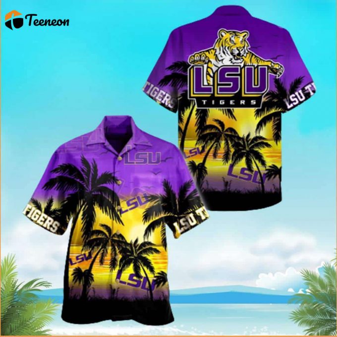 Lsu Tige Tropical Palm Tree Hawaiian Shirt Gift For Men And Women 1