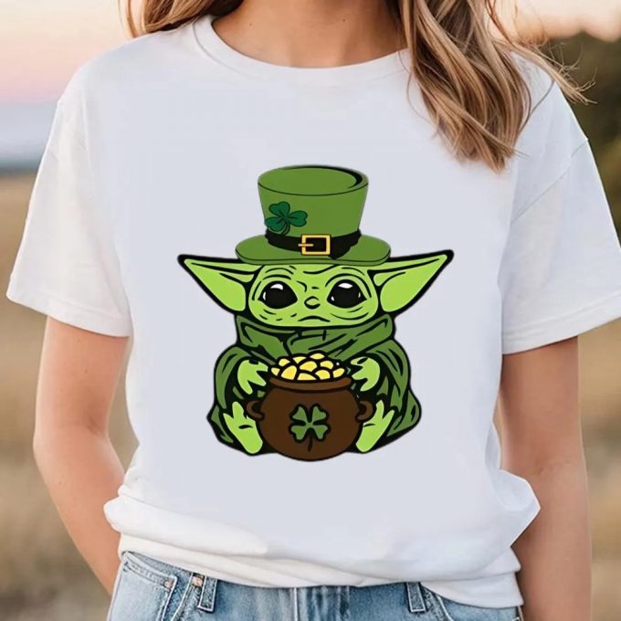 Lucky Baby Yoda Star Wars St Patrick S Day Tee: Funny &Amp; Festive! 2