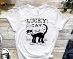 Lucky Cat Shirt, Cat Tee, Cats Never Dies Shirt, Hungry Cat Shirt Funny Cat Shirt, Kitten Shirt, Cat Lover Shirt