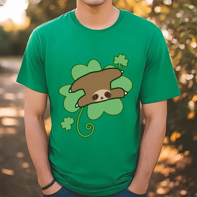 Lucky Clover Sloth Patrick’s Day T-Shirt: Fun &Amp; Festive St Patty S Tee 2