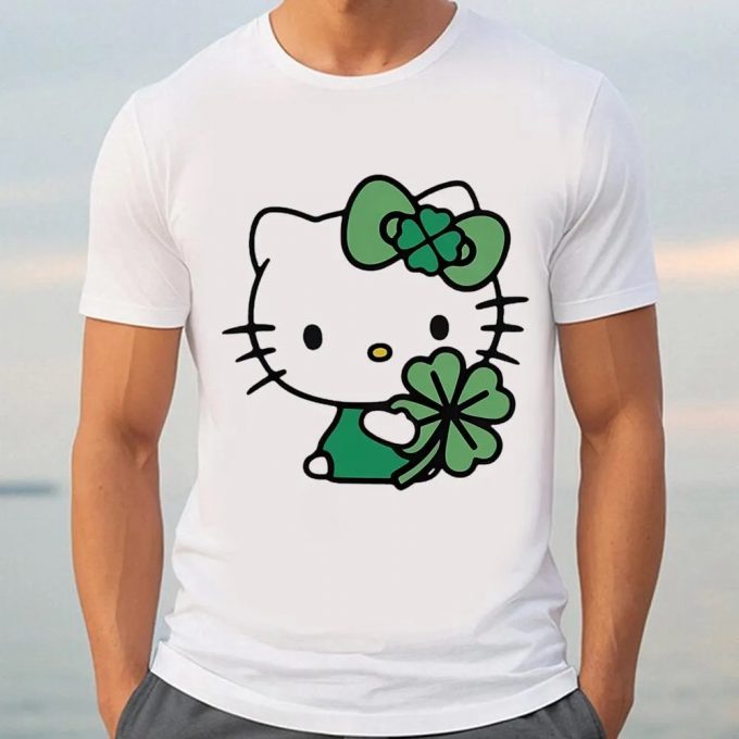 Lucky Hello Kitty Men S St Patrick S Day Tee: Fun &Amp; Festive Shirt For Celebrating! 2