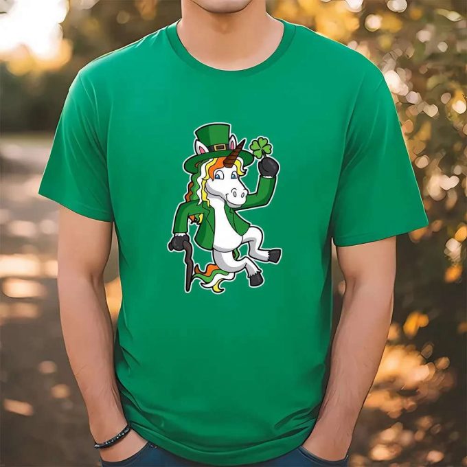 Lucky Irish Unicorn St Patrick’s Day T-Shirt: Fun Heel Click Design 2