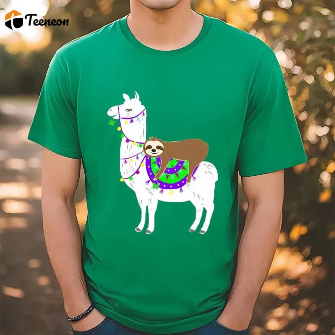 Lucky Llama &Amp;Amp; Sloth Patrick S Day Tee: Fun &Amp;Amp; Festive Shirts For St Paddy S Celebrations 1