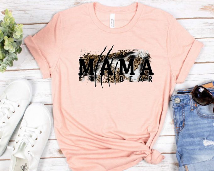 Mama Bear Leopard Shirts, Mama Retro T-Shirt, Mommy Bear Leopard Shirt, Retro Mama Shirt, Mothers Day Gift, Mothers Day Shirt, Mama Shirt 3