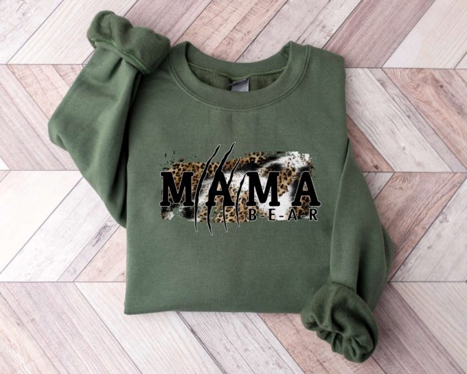 Mama Bear Leopard Sweatshirts, Mama Retro Sweater, Mommy Sweatshirt, Retro Mama Sweatshirt, Mothers Day Gift, Gift For Her, Gift For Mama 2