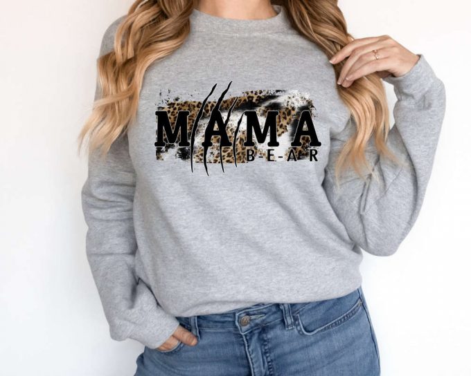 Mama Bear Leopard Sweatshirts, Mama Retro Sweater, Mommy Sweatshirt, Retro Mama Sweatshirt, Mothers Day Gift, Gift For Her, Gift For Mama 3