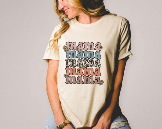 Mama Leopard Shirts, Mama Retro T-Shirt, Mommy Floral Shirts, Retro Mama Shirt, Mothers Day Gift, Mothers Day Shirt, Mama Gift Shirt 2