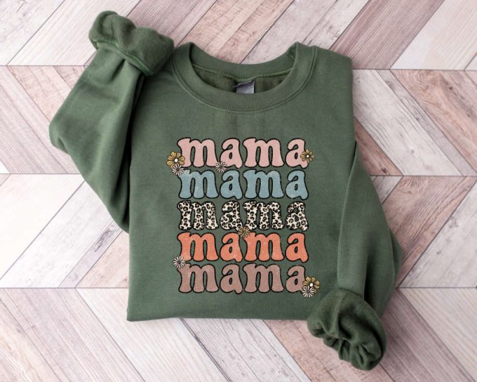 Stylish Mama Sweatshirts: Retro Floral &Amp; Leopard Prints Perfect Mothers Day Gift 2