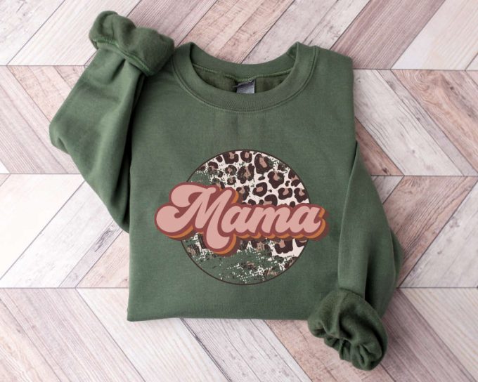 Mama Leopard Sweatshirts, Mama Retro Sweater, Mommy Sweatshirt, Retro Mama Sweatshirt, Mothers Day Gift, Gift For Her, Gift For Mama 2