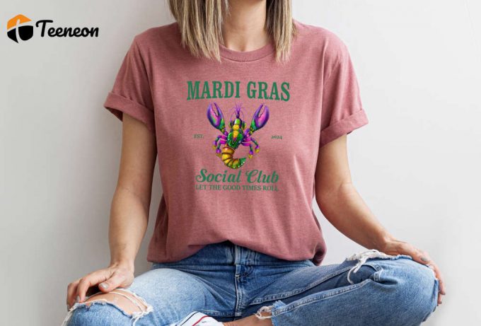 Mardi Gras Party Shirt: Funny Nola Tee With Beads Carnival And Festival Vibes! Women S Fat Tuesday &Amp;Amp; Fleur De Lis Carnival Shirt 1